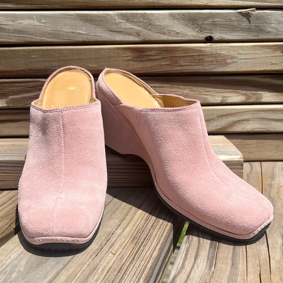 - Rockport Tahoe City Pink Suede Wedge Mule SZ 7! EUC! - Picture 7 of 15